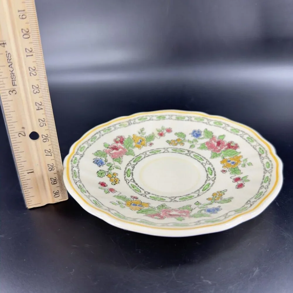 Antique Royal Doulton The Cavendish‎ Porcelain Teacup And Saucer Set England VTG